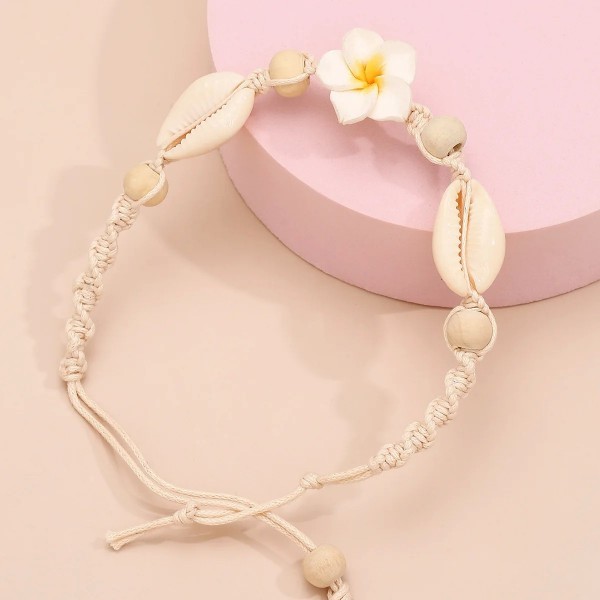 Bracelet de cheville Boohoo en perles de coquillage pour femme, bijoux de cheville, pieds nus, étoile de mer, conque, ananas|1,79 €|OKKO MODE