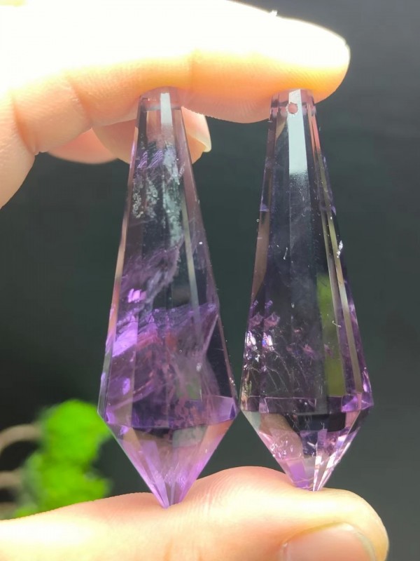 Pendule améthystes naturel de haute qualité, pendentif en pierre naturelle, cristal de guérison, Chakra Reiki, énergie
