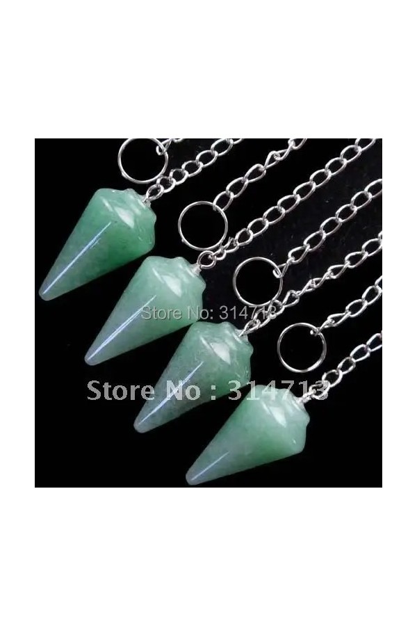 Pendentif en pierre d'aventurine verte, pendule de guérison Reiki, bijoux semi-réservoir, perle pour l'inination spirituelle, 10|14,39 €|OKKO MODE