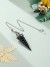 Pendule pointu en cristal d'obsidienne noire, pendentif en résine, 7 chakras, pierre à puce naturelle, adapté à la radiesthésie, | 5,39 $ | OKKO MODE
