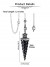 Pendule pointu en cristal d'obsidienne noire, pendentif en résine, 7 chakras, pierre à puce naturelle, adapté à la radiesthésie, | 5,39 $ | OKKO MODE