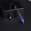 Pendule Reiki à Facettes Lapis Lazuli en Pierre Naturelle de Haute Qualité, pour Radiesthésie, Guérison, Chakra, Bijoux en Clip,|12,59 €|OKKO MODE