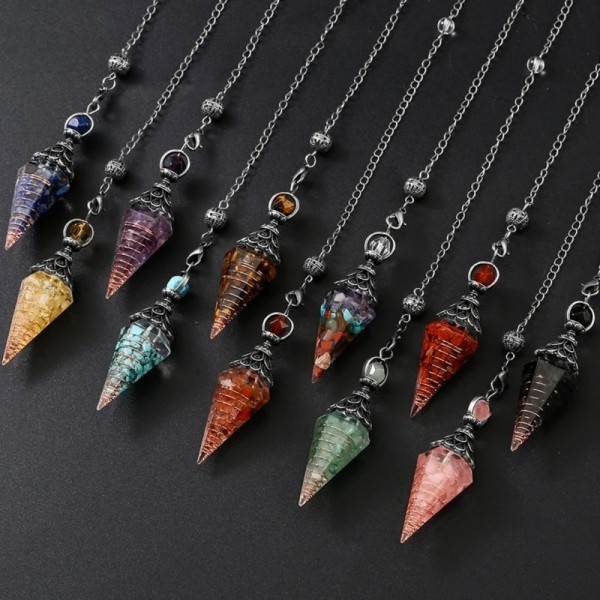 Pendules en pierre guérison avec Lazuli, pendentifs en cristal forme hexagonale, décoration pour cadeau d'orientation|4,49 €|OKKO MODE