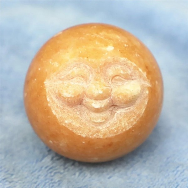 Boule de cristal en pierre naturelle avec visage souriant, décoration pour esprit maléfique, pendule de Table, 7 chakras, pierre|30,59 €|OKKO MODE