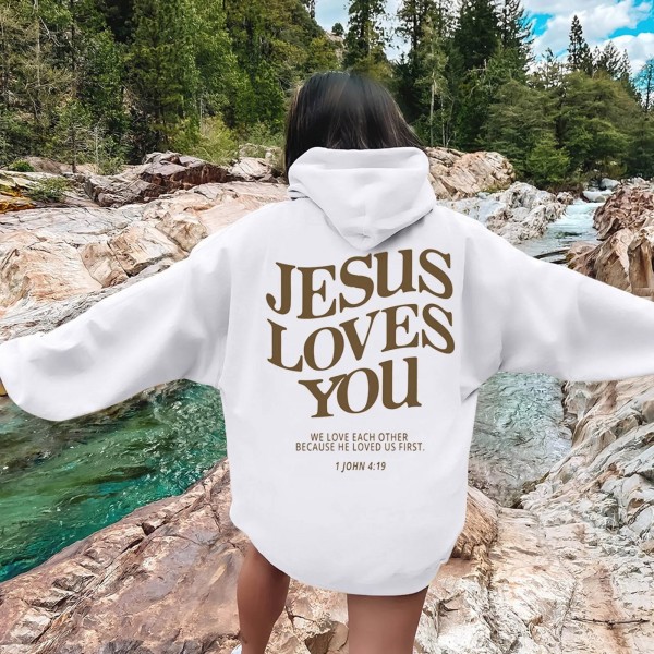 Sweat Jésus Loves You Graphic fille, Hip Hop Vintage|2,97 €|OKKO MODE