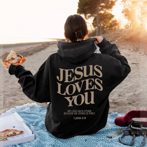 Sweat Jésus Loves You Graphic fille, Hip Hop Vintage|2,97 €|OKKO MODE