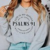 Sweat à capuche col rond femme haut religieux pull chrétien Harajuku Ps 91Dieu|3,59 €|OKKO MODE