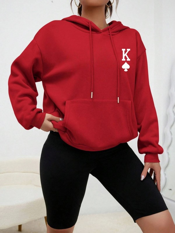 Sweat à Capuche Imprimé pour Femme, Streetwear Hip Hop Fashion Automne
