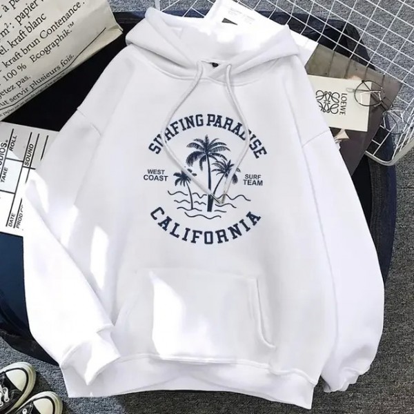 Sweat à capuche Surfing Paradise West Coast California pour fille et femme|2,00 €|OKKO MODE