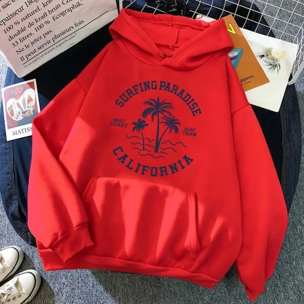 Sweat à capuche Surfing Paradise West Coast California pour fille et femme|2,00 €|OKKO MODE