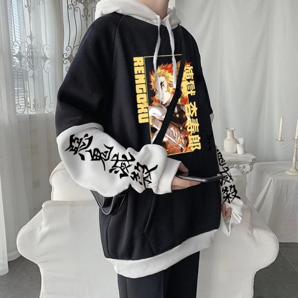 Sudadera anime estilo Harajuku para hombres - Kyoujurou Rengoku