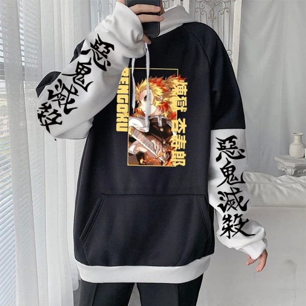 Hoodie anime Kyoujurou Rengoku pour hommes, style Harajuku Cool Streetwear|7,05 €|OKKO MODE