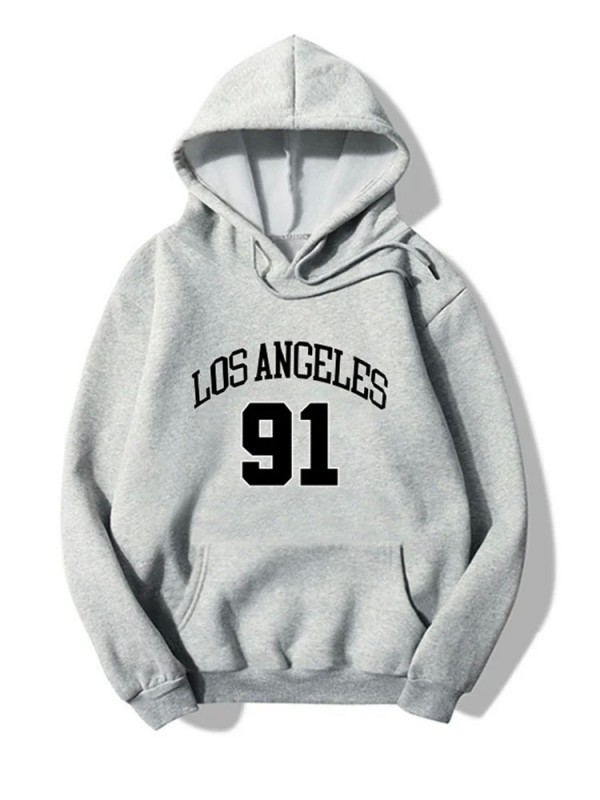 Sweat à capuche College lettre Los Angeles pour femmes, vintage streetwear|8,11 €|OKKO MODE