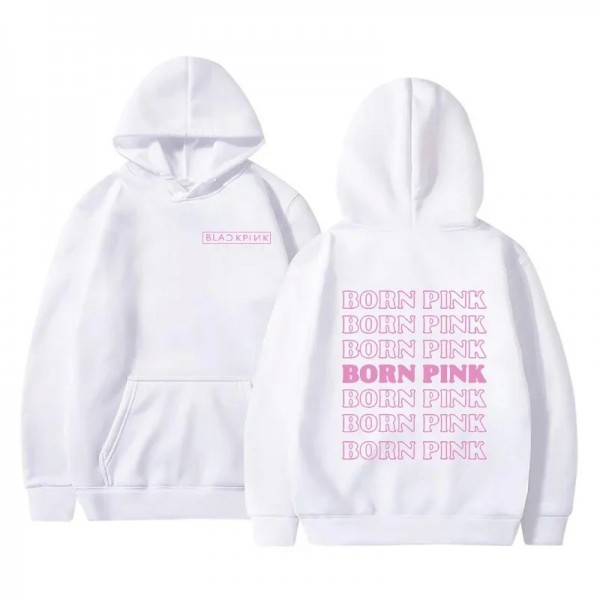 Sweat à capuche pour femme avec lettre imprimée, mode couple noir et rose - Harajuku|9,89 €|OKKO MODE