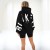 Sudadera con capucha estampada para mujer, diseño óptico, manga larga. | 8,05 € | OKKO MODE