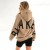Sudadera con capucha estampada para mujer, diseño óptico, manga larga. | 8,05 € | OKKO MODE