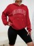 Sweat capuz estampado palavra arte criativa feminina, estilo outono confortável. | 4,29 $ | OKKO MODE