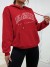 Sweat capuz estampado palavra arte criativa feminina, estilo outono confortável. | 4,29 $ | OKKO MODE