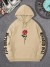 Sudadera con capucha rosa para niña - Letra artística, cuello redondo | 4,29 $ | OKKO MODE