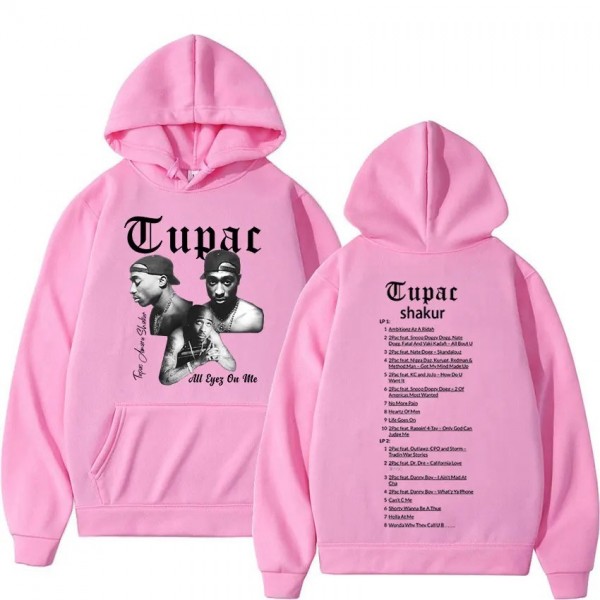 Sweat à capuche rétro Tupac 2pac Hip Hop Pria Bio ar atasan Hitam Wani|6,00 €|OKKO MODE