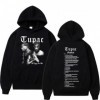 Sweat à capuche rétro Tupac 2pac Hip Hop Pria Bio ar atasan Hitam Wani|6,00 €|OKKO MODE