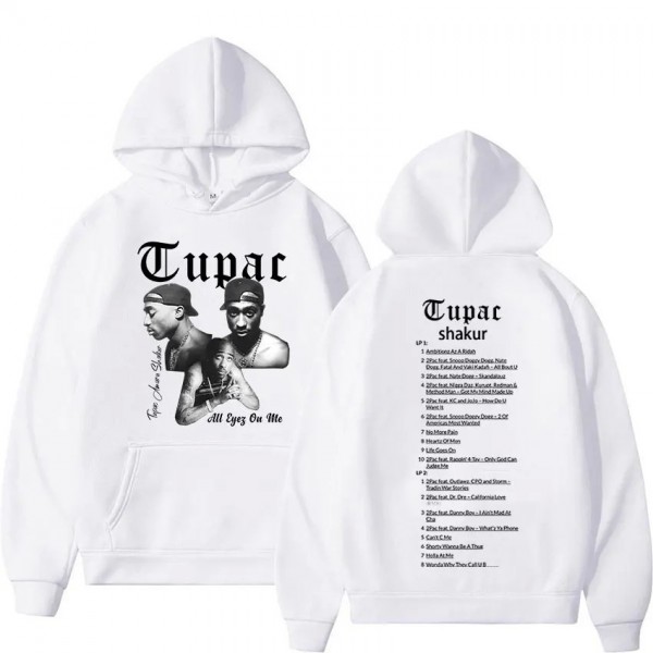 Sweat à capuche rétro Tupac 2pac Hip Hop Pria Bio ar atasan Hitam Wani|6,00 €|OKKO MODE