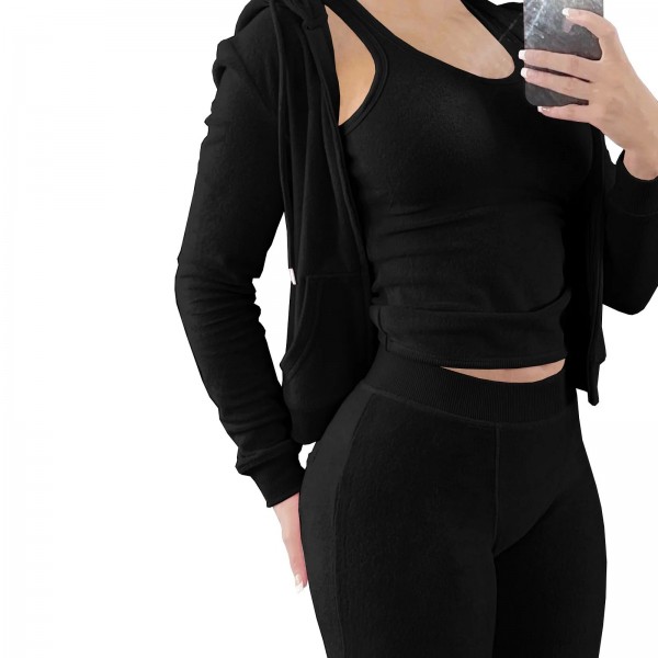 Optique Smile Ensemble de survêtement pour femme, pantalon de survêtement, sweats à capuche et vestes, survêtement, tenue de lux|22,07 €|OKKO MODE