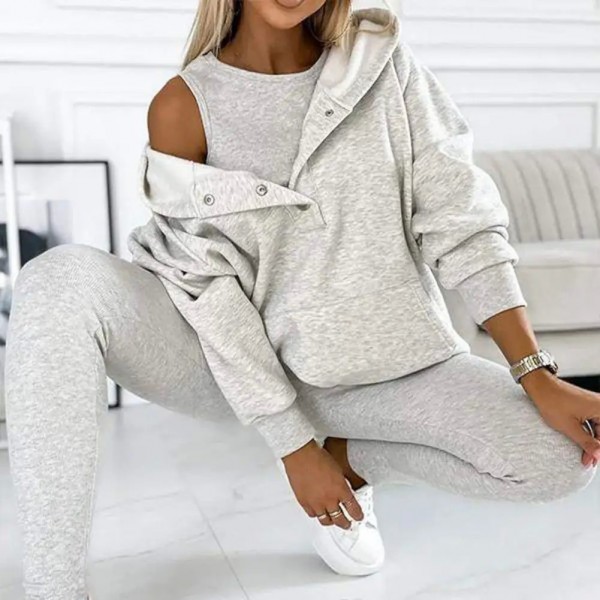 Ensemble de survêtement élastique pour femme pantalon sweats veste jogging|12,59 €|OKKO MODE