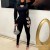 Women's Monochrome Pants Set, Sexy Turtleneck Long Sleeve High Waist Coveralls | $11.91 | OKKO MODE