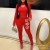 Women's Monochrome Pants Set, Sexy Turtleneck Long Sleeve High Waist Coveralls | $11.91 | OKKO MODE