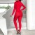 Women's Monochrome Pants Set, Sexy Turtleneck Long Sleeve High Waist Coveralls | $11.91 | OKKO MODE
