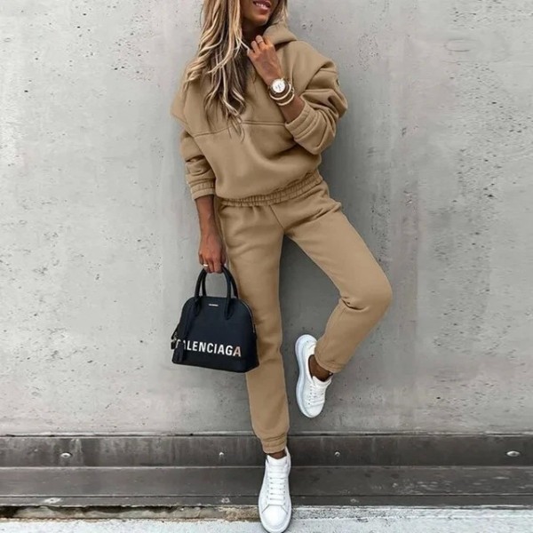 Women's Hoodie and Matching Pants Tracksuit Set
