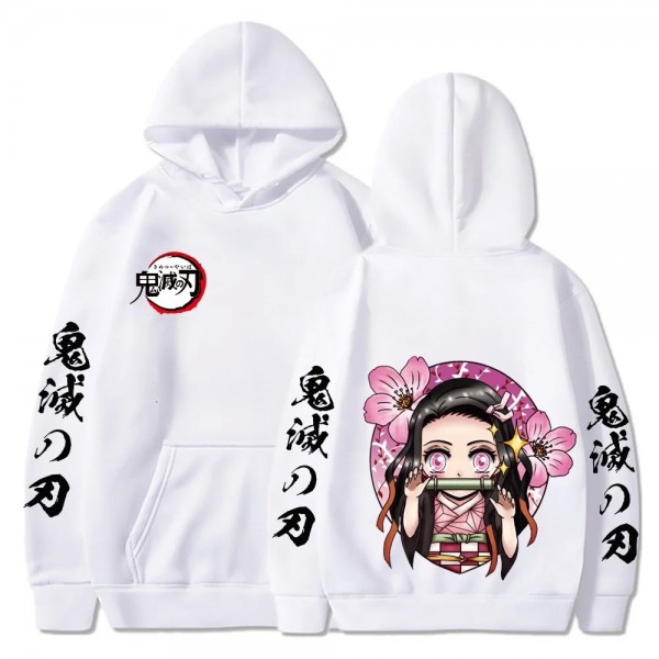 Sweat à capuche imprimé Anime Demon Slayer pour femme, pull décontracté grande taille Harajuku|6,02 €|OKKO MODE