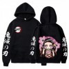 Sweat à capuche imprimé Anime Demon Slayer pour femme, pull décontracté grande taille Harajuku|6,02 €|OKKO MODE