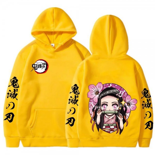 Sweat à capuche imprimé Anime Demon Slayer pour femme, pull décontracté grande taille Harajuku|6,02 €|OKKO MODE