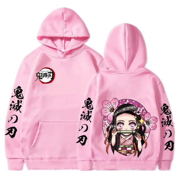 Sweat à capuche imprimé Anime Demon Slayer pour femme, pull décontracté grande taille Harajuku|6,02 €|OKKO MODE