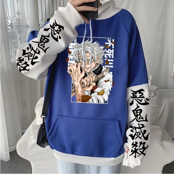 Sweat à capuche anime japonais Demon Slayer pour hommes, pull Kendazugawa Sanemi manga Harajuku grande taille|7,04 €|OKKO MODE