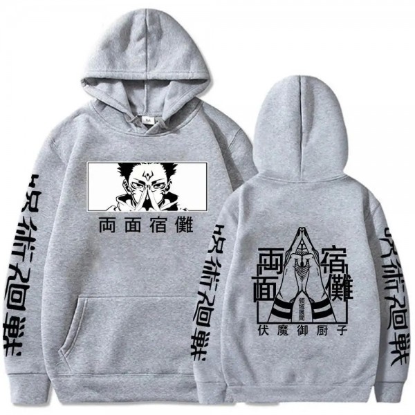 Sweat à capuche Manga Jujutsu Kaisen Ryomen Sukuna pour hommes et femmes, pull chaud Streetwear|7,36 €|OKKO MODE