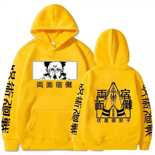 Sweat à capuche Manga Jujutsu Kaisen Ryomen Sukuna pour hommes et femmes, pull chaud Streetwear|7,36 €|OKKO MODE