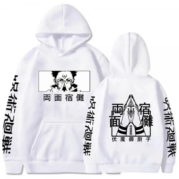 Sweat à capuche Manga Jujutsu Kaisen Ryomen Sukuna pour hommes et femmes, pull chaud Streetwear|7,36 €|OKKO MODE