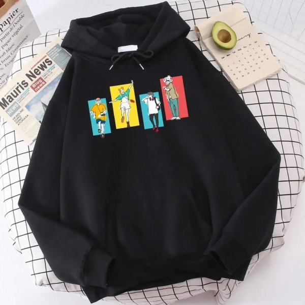 Sudadera con capucha estampada anime Jujutsu Kaisen para hombres