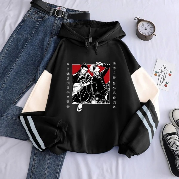 Sudadera con capucha Anime unisex, Jujutsu Kaisen Satoru Gojo - Manga Rue Patchwork PV
