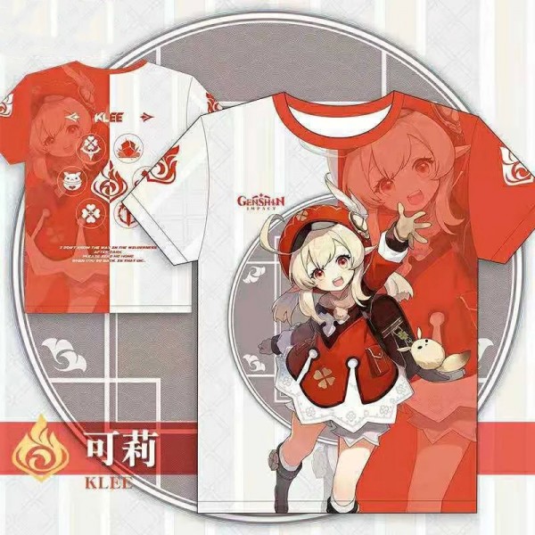 T-shirt imprimé 3D Genshin Impact pour hommes et femmes - Streetwear Anime Game Kawaii Keqing Xiao Respzed Kids Boys Tees Y|8,09 €|OKKO MODE