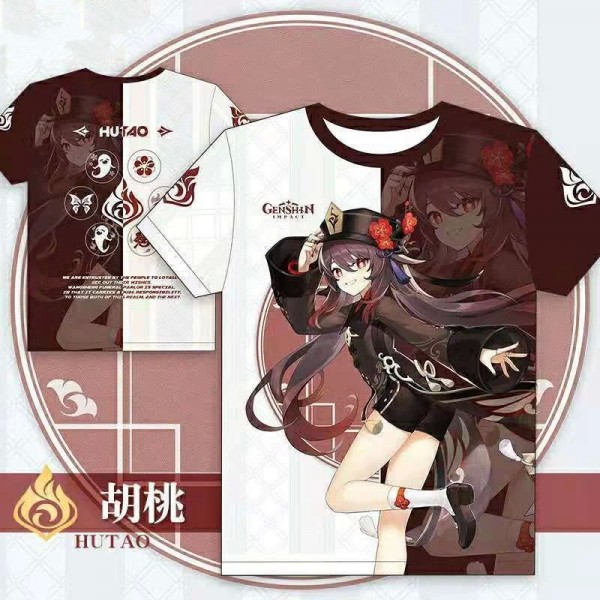 T-shirt imprimé 3D Genshin Impact pour hommes et femmes - Streetwear Anime Game Kawaii Keqing Xiao Respzed Kids Boys Tees Y|8,09 €|OKKO MODE