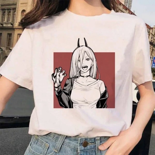 T-shirt Pochita Makima Manga unisexe humoristique dessin animé japonais oversized|1,98 €|OKKO MODE