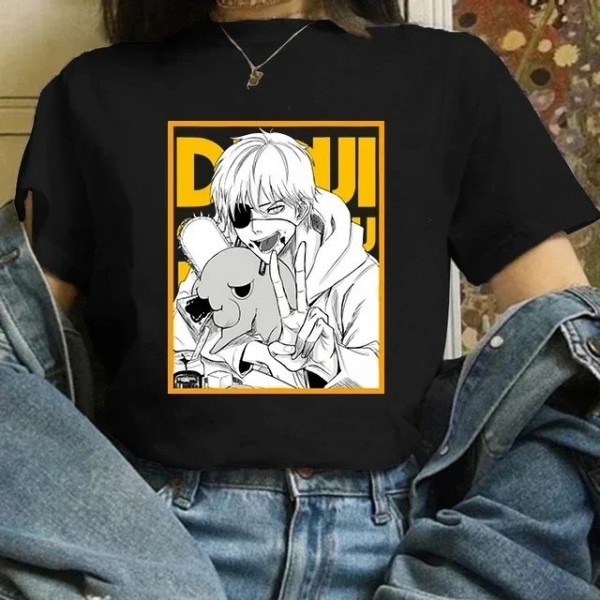 T-shirt Pochita Makima Manga unisexe humoristique dessin animé japonais oversized|1,98 €|OKKO MODE