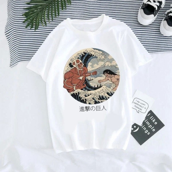 T-Shirt Unisexe à Motif de Dessin Animé Japonais Attaque des Titans pour Homme|1,96 €|OKKO MODE