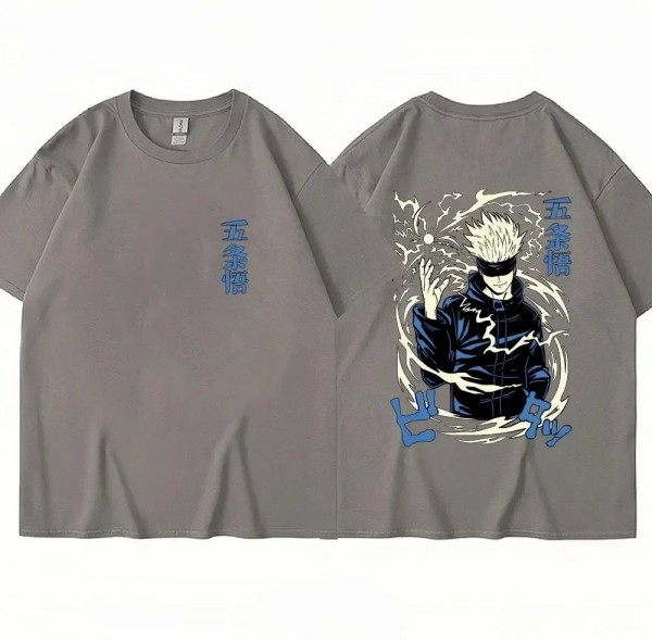 T-shirt imprimé Anime Jujutsu Kaisen pour hommes et femmes, T-shirt Manga Satoru Gojo Streetwear|2,97 €|OKKO MODE