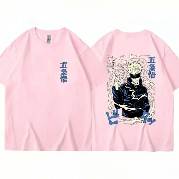 T-shirt imprimé Anime Jujutsu Kaisen pour hommes et femmes, T-shirt Manga Satoru Gojo Streetwear|2,97 €|OKKO MODE