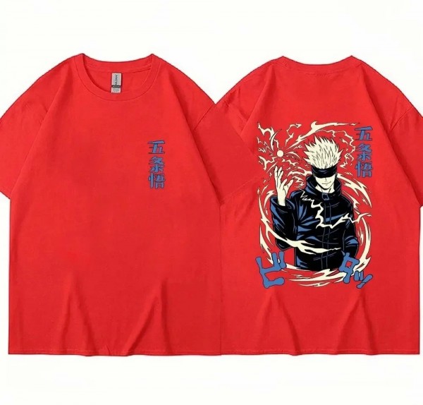 T-shirt imprimé Anime Jujutsu Kaisen pour hommes et femmes, T-shirt Manga Satoru Gojo Streetwear|2,97 €|OKKO MODE